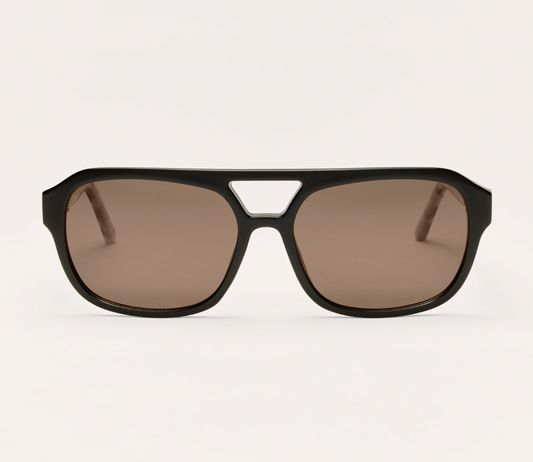 Z Supply Sunglasses - After Hour - Black Tortoise / Brown Polarized