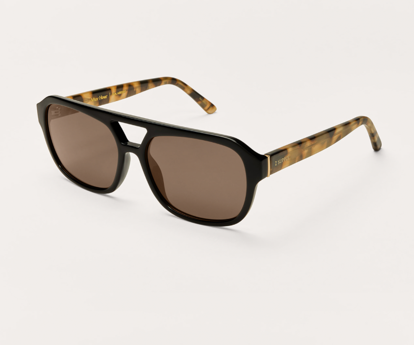 Z Supply Sunglasses - After Hour - Black Tortoise / Brown Polarized