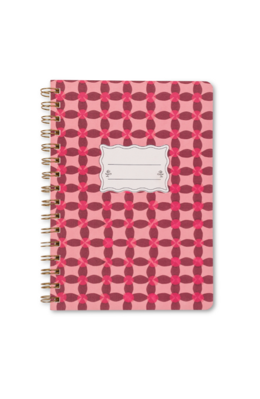Designworks Ink Twin Wire Notebook - Pinwheel Pink