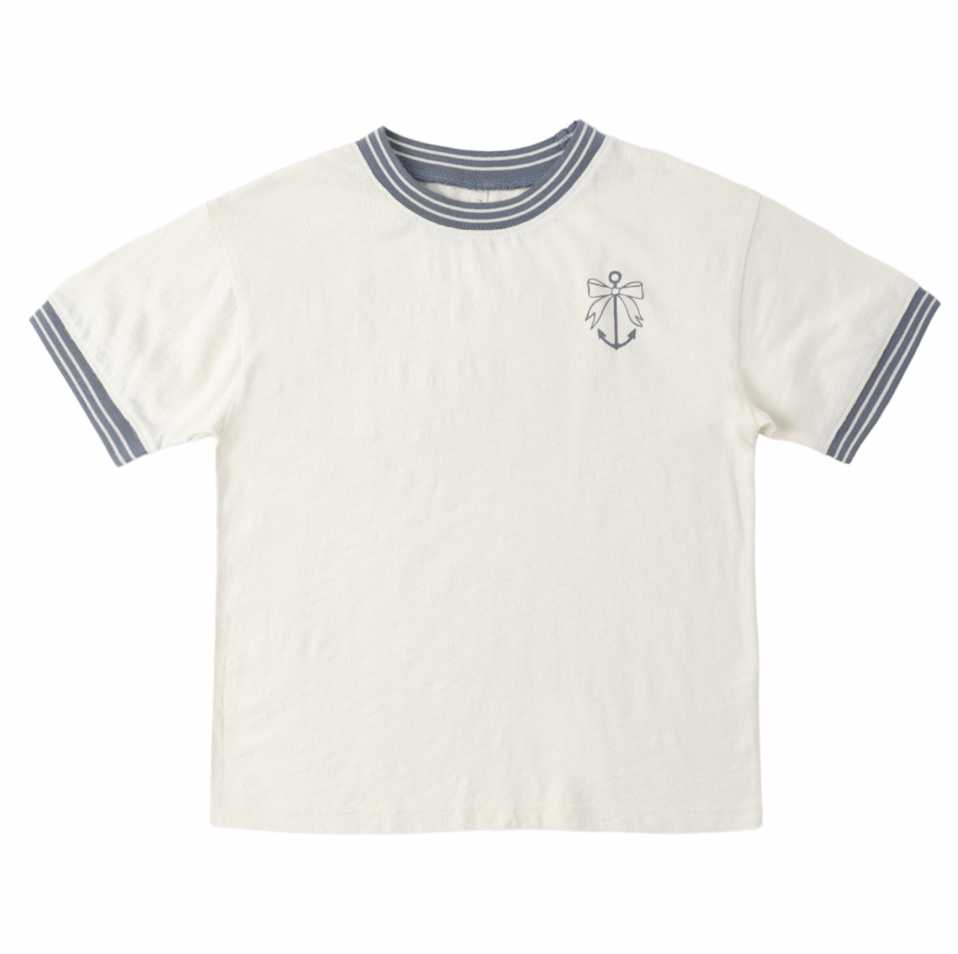 RYLEE + CRU RINGER TEE ANCHOR BOW