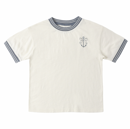 RYLEE + CRU RINGER TEE ANCHOR BOW