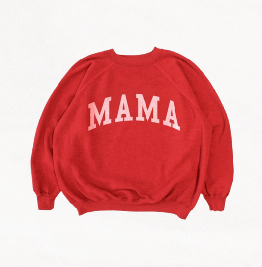 Best Regards MAMA varsity sweatshirt - Vintage Red