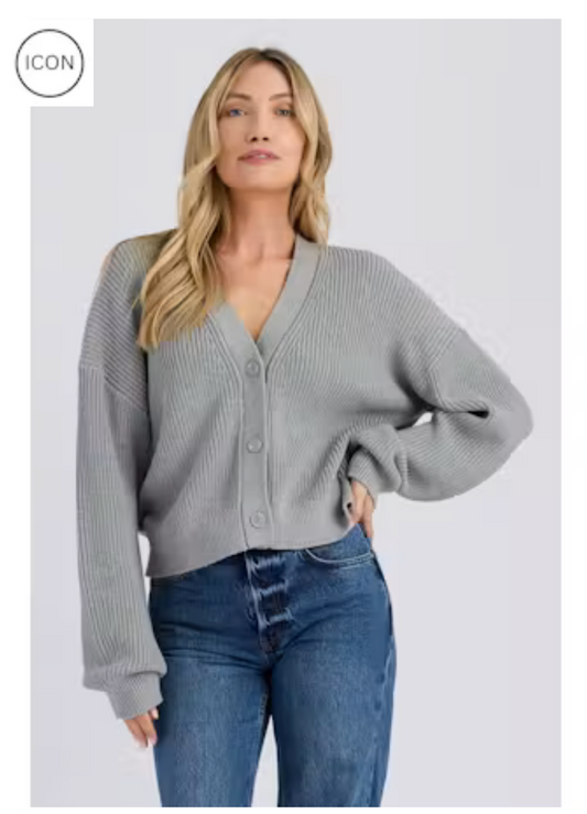 Stitches + Stripes - Priya Cardigan - Heather Grey