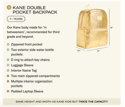 STATE BAGS -  KANE DOUBLE POCKET BACKPACK - COWGIRL