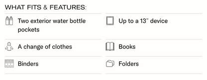 STATE BAGS -  KANE DOUBLE POCKET BACKPACK - COWGIRL