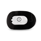 TELETIES - Jet Black Medium Flat Round Clip