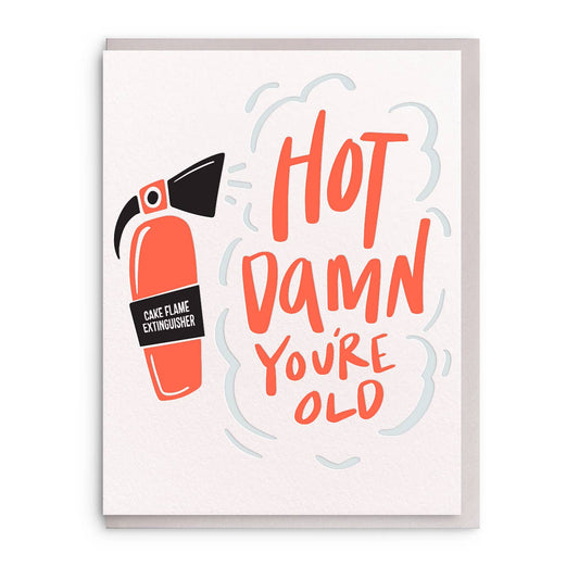 Dahlia Press - Hot Damn - Letterpress Birthday Greeting Card