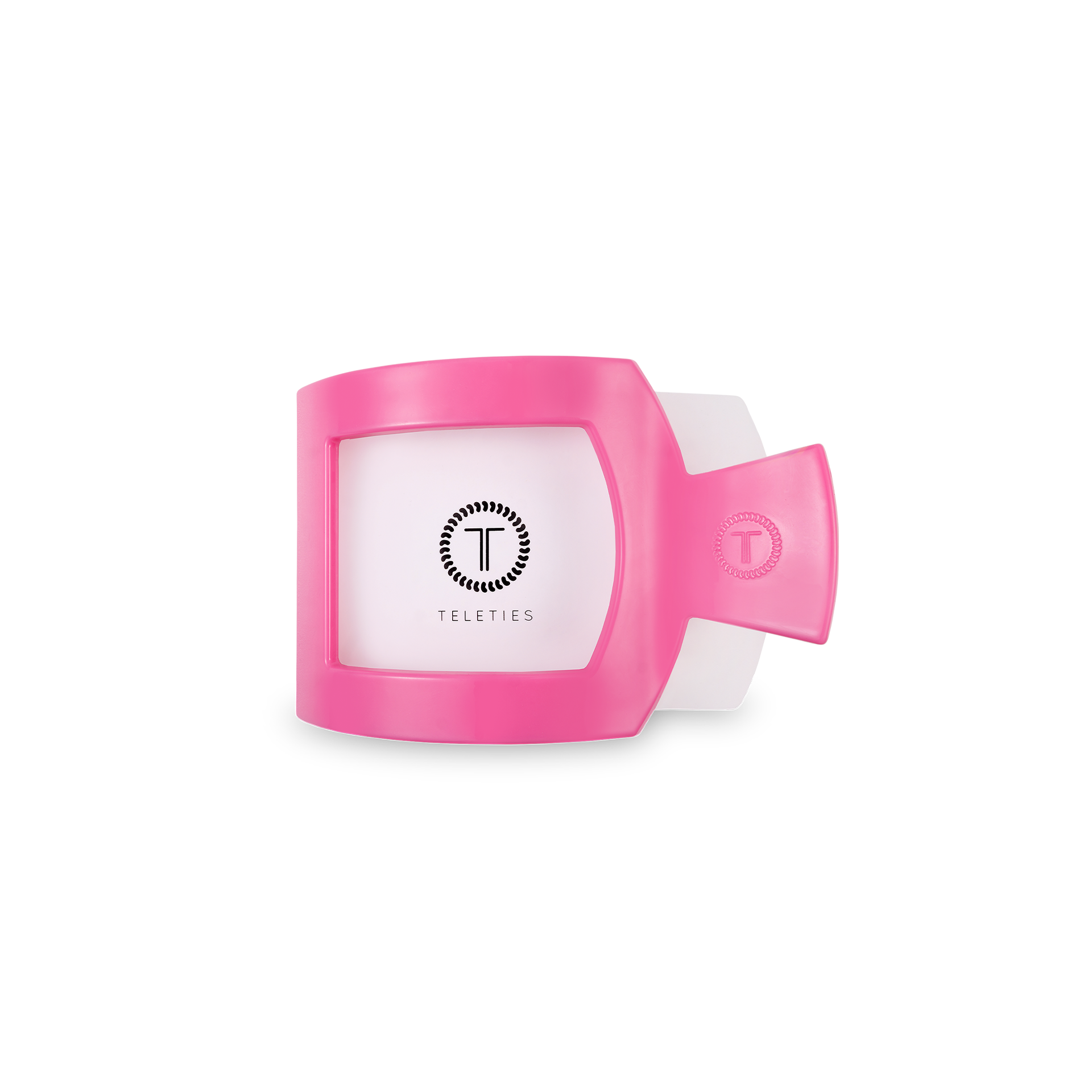 TELETIES - Square Flat Hair Clip | Small | Paradise Pink