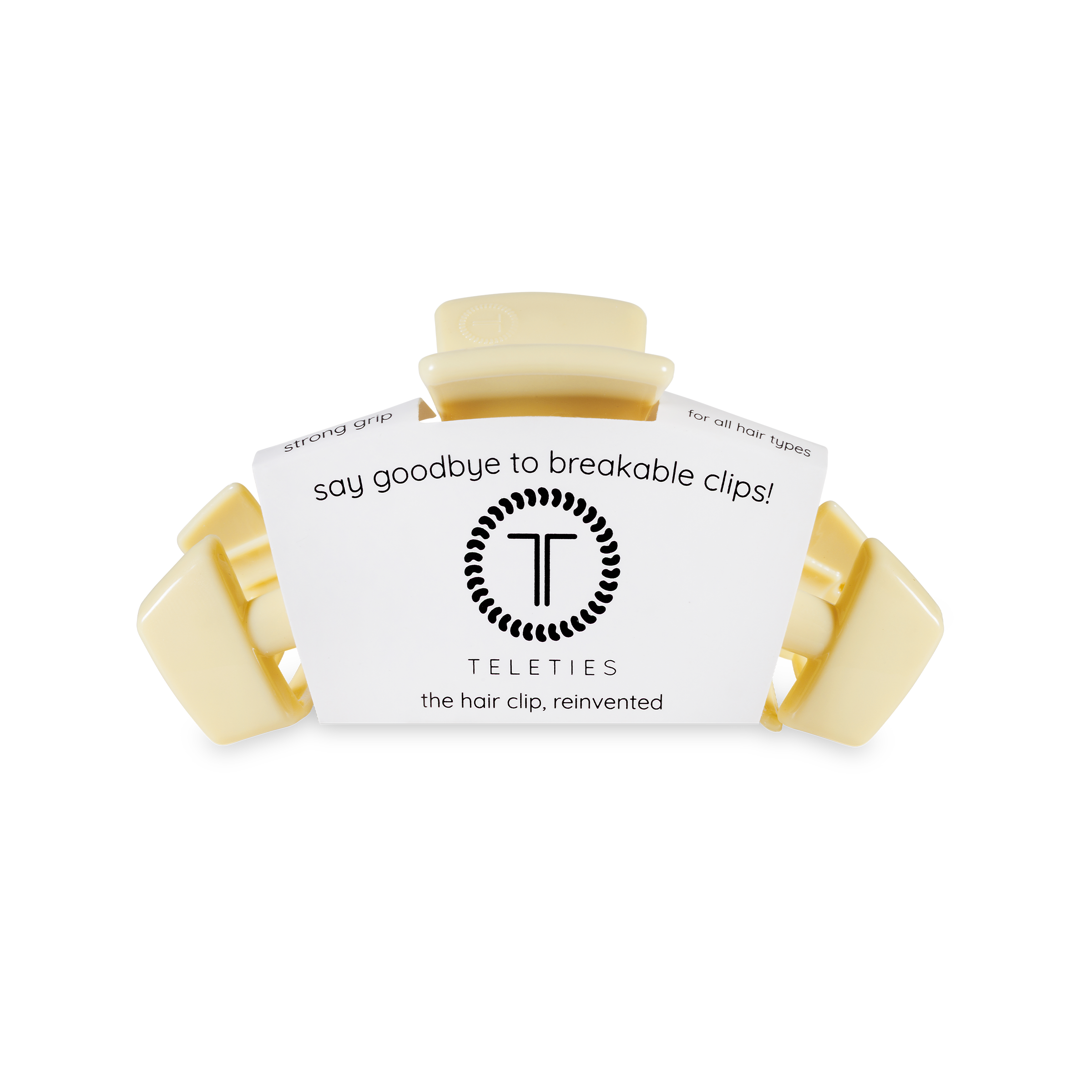 TELETIES - Classic Hair Clip | Medium | Butter Yellow