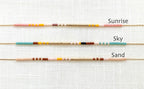 Ocean Breakup - Thin Beaded Necklace - Desert Collection