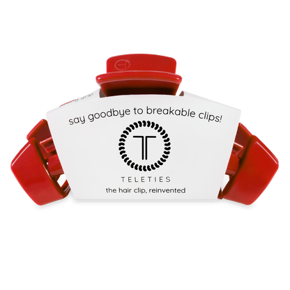TELETIES - Classic Hair Clip | Large | Red Carpet Ready