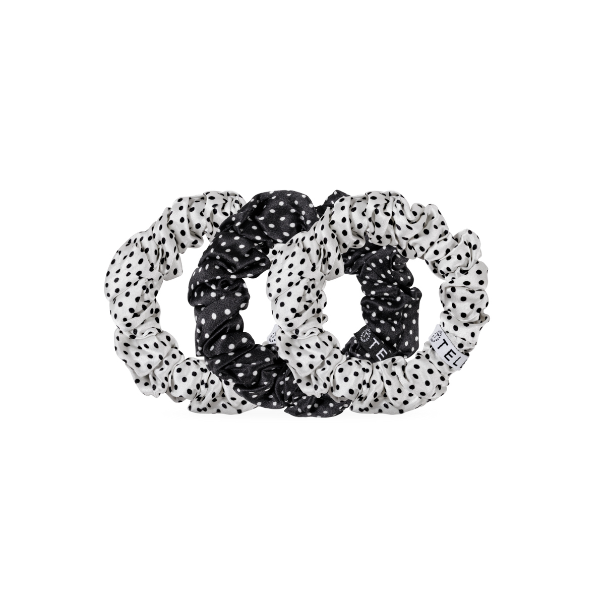 TELETIES - Polka Dot Party Large Silk Scrunchie