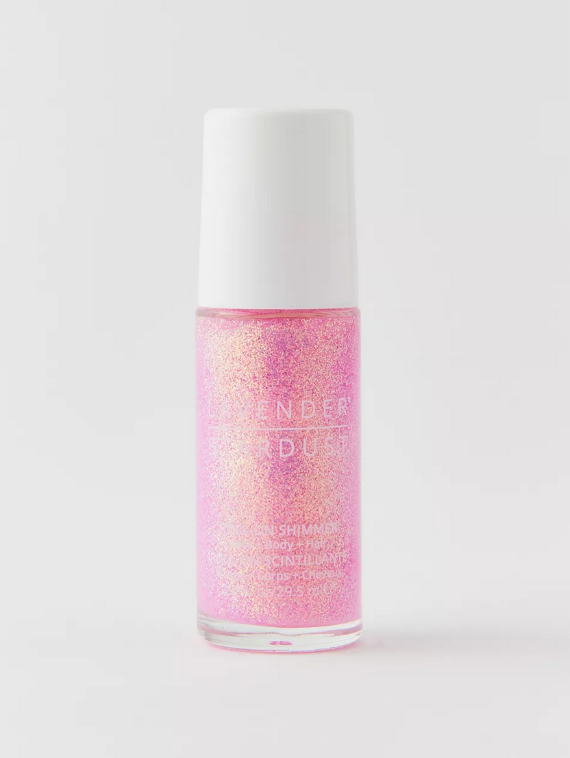 Lavender Stardust - Roll-on shimmer strawberry scented- Pink