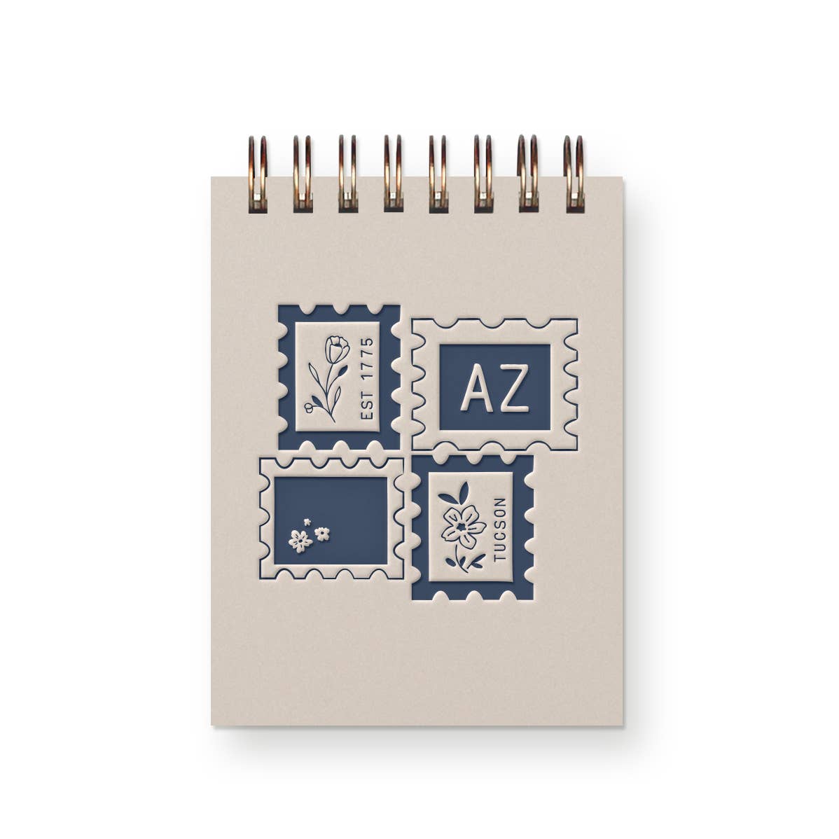 Ruff House Print Shop - Custom City Stamp Mini Jotter Notebook - Atlantic, IA