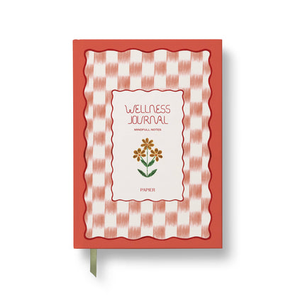 Papier - Guided Wellness Journal, A5 Hardcover - Floral Ikat