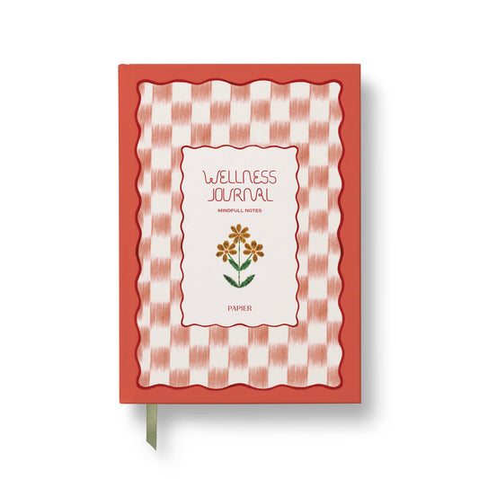 Papier - Guided Wellness Journal, A5 Hardcover - Floral Ikat