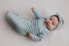 Three Little Tots - Blue Bird Knotted Gown