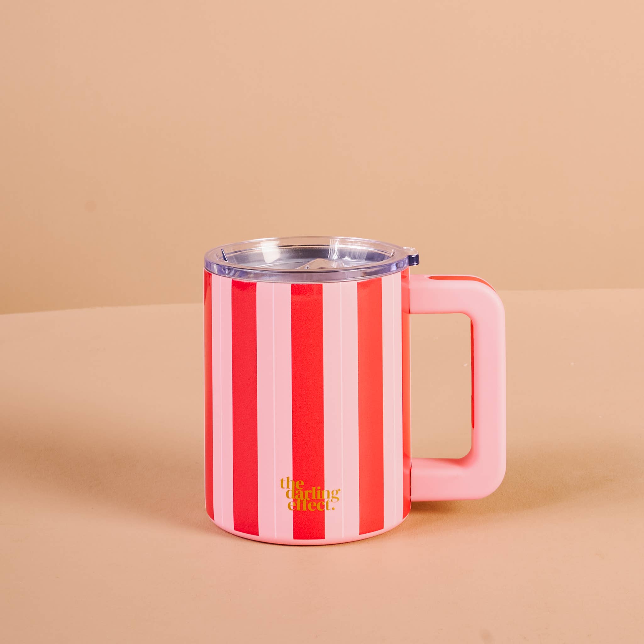 The Darling Effect - 14 oz Insulated Mug-Peppermint Stripes