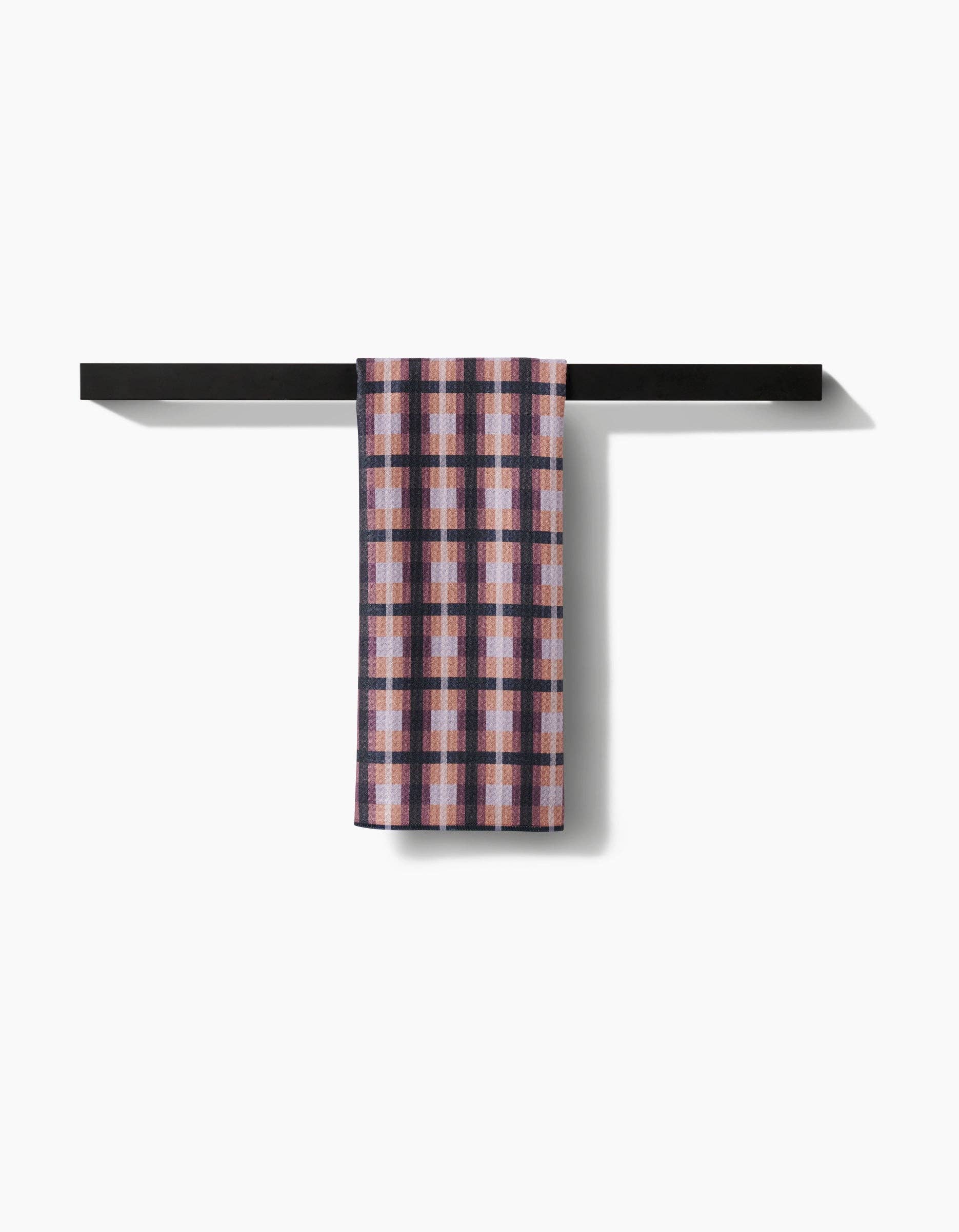 Geometry - Crossbarred Orange Tea Towel
