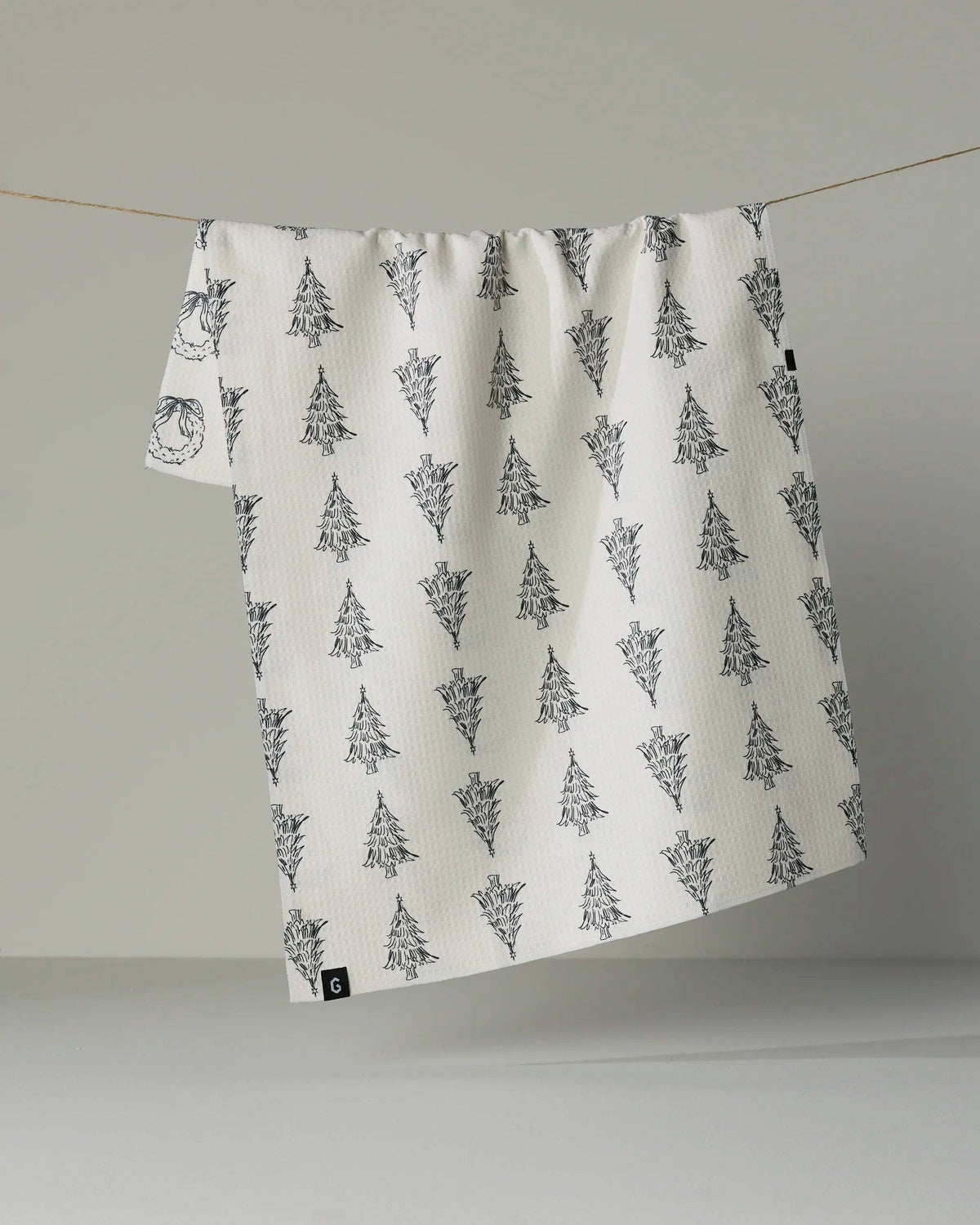 Geometry - Evergreen Sketches Luxe Kitchen Towel - Holiday 2026