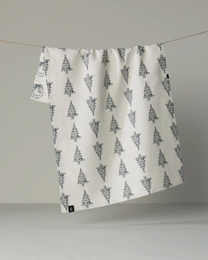 Geometry - Evergreen Sketches Luxe Kitchen Towel - Holiday 2026