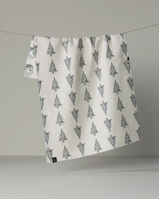 Geometry - Evergreen Sketches Luxe Kitchen Towel - Holiday 2026