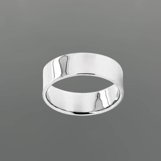Something Silver - Silver Flat Wide Stacking Ring