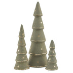 Santa Barbara Design Studio by Creative Brands - Paper-Mache Tree - Forest Fog Gold Stars - Set of 3