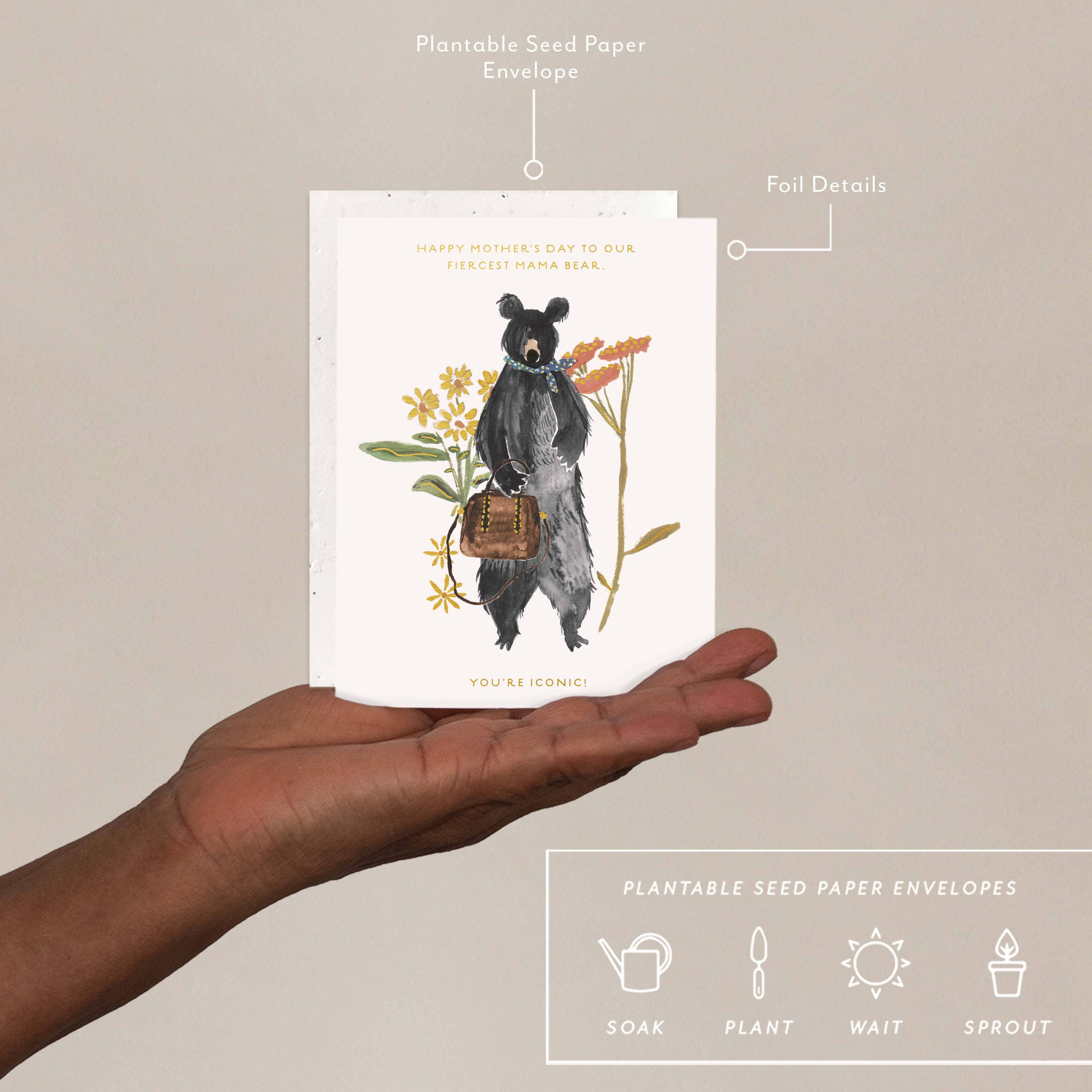 Seedlings - Mama Bear - Mother's Day Card