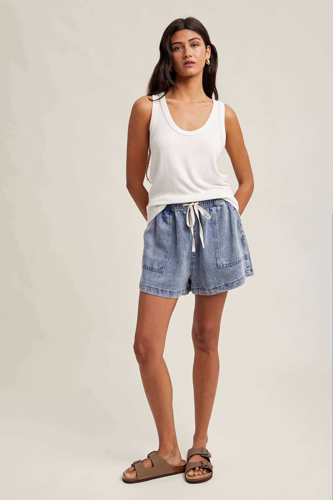 Wishlist Apparel - BASIC SCOOP NECK RIBBED KNIT TANK