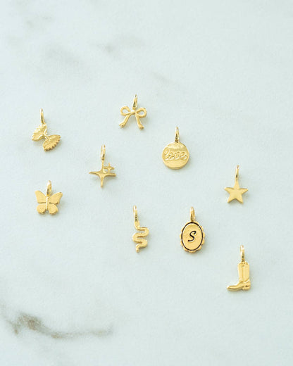 Lucky Feather - Charm Garden - Bow Charm - Gold