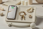 Courant - CATCH:3 - Essentials Linen Wireless Charger with Valet Tray
