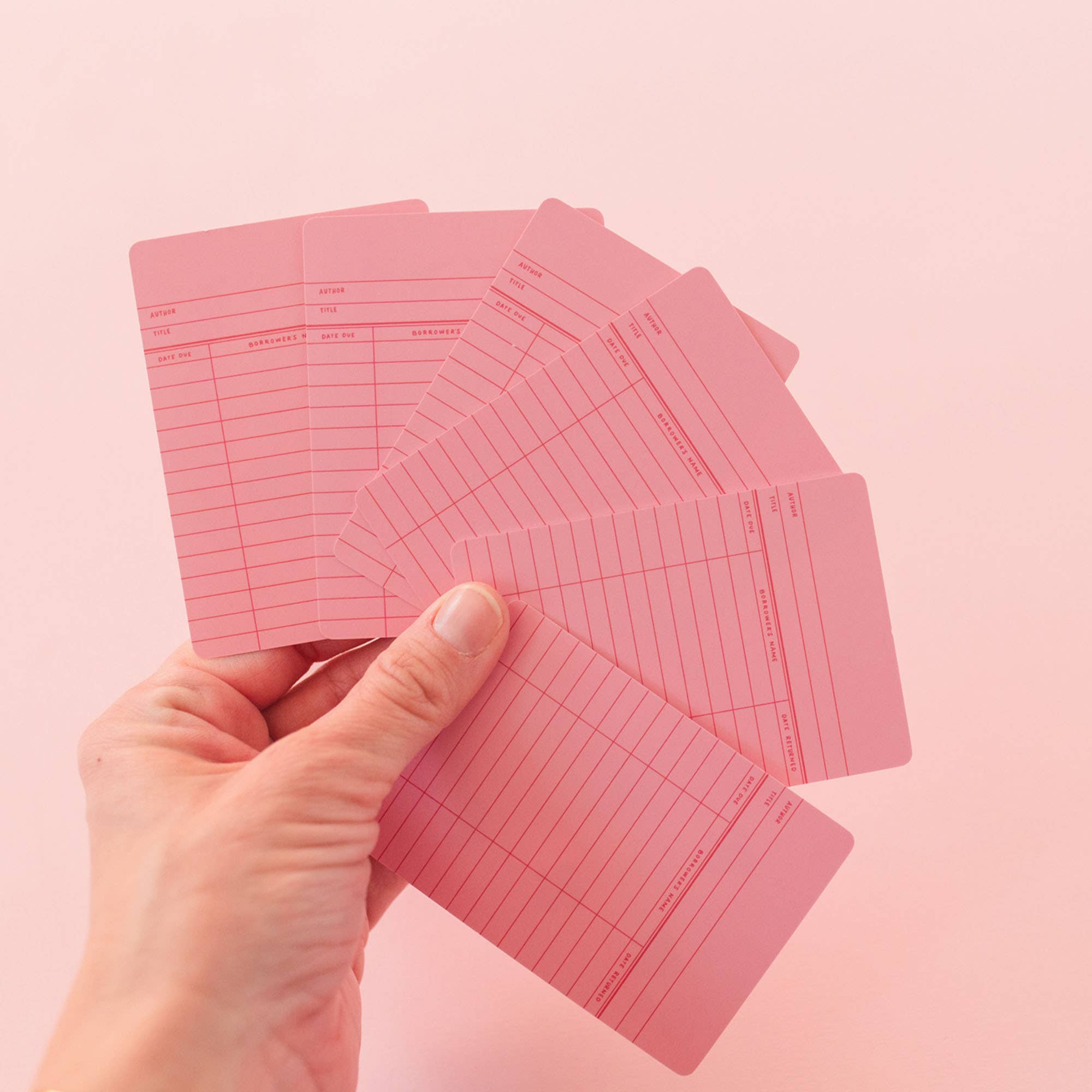 Pippi Post - Pink Library Card Deck Of Playing Cards