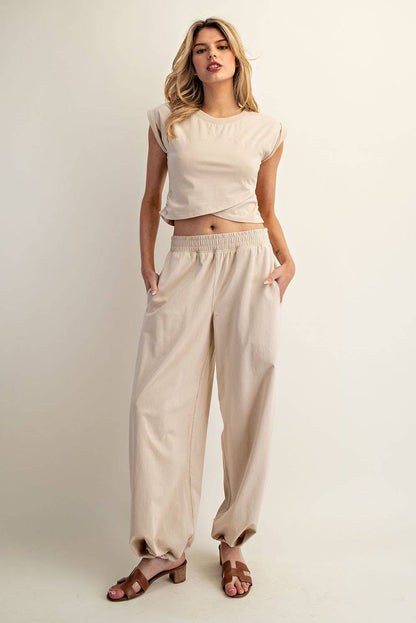 Aurora Mineral Washed Wrap Top