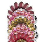 TELETIES - Spiral Hair Coils | Tiny | Burgundy Bliss Hair Ties