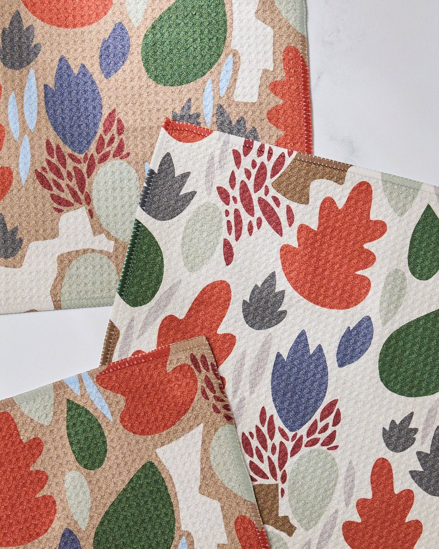 Geometry - Cut Paper Leaves Dishcloth Set