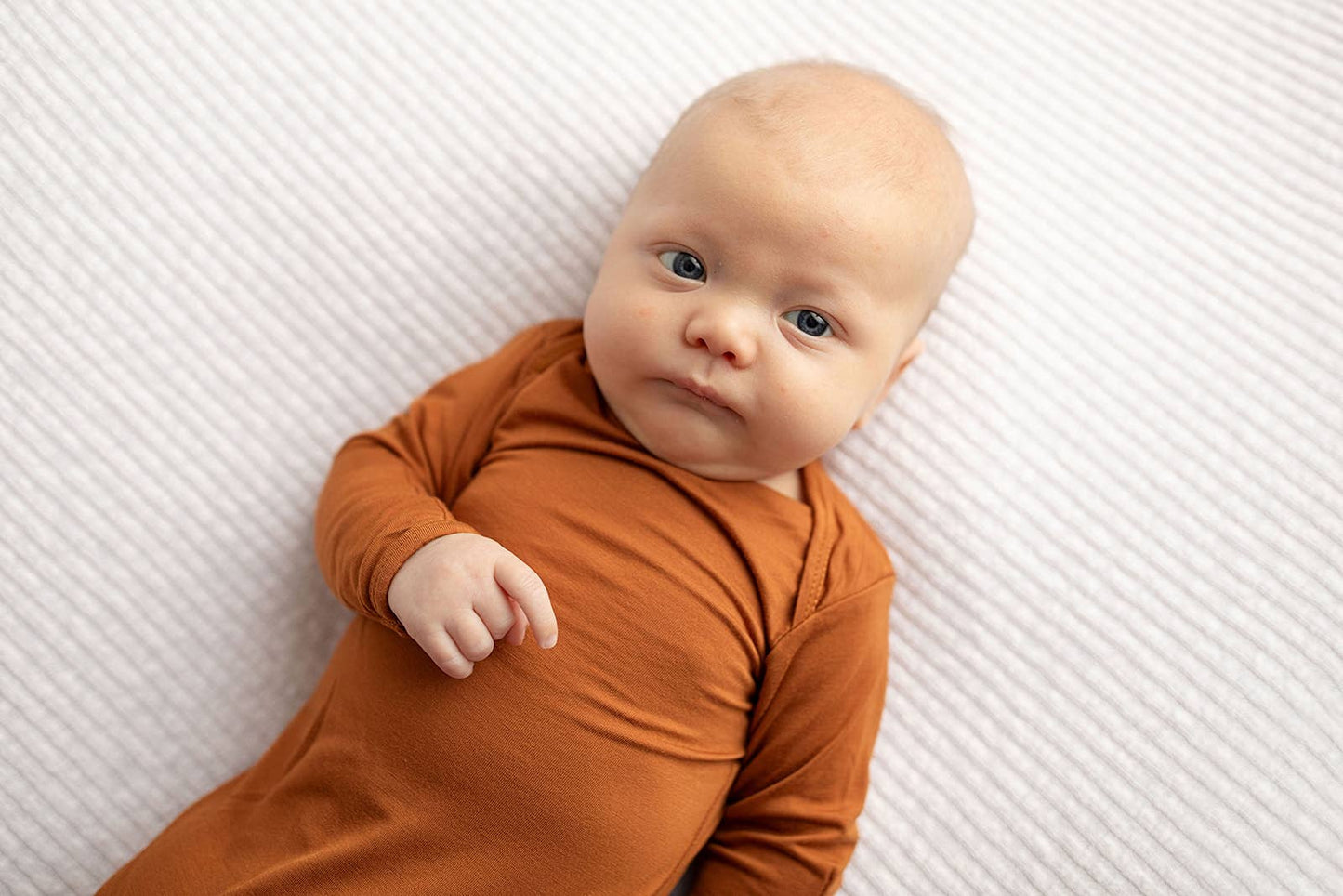 Three Little Tots - Saddle Longhorn Orange Western Knotted Newborn Baby Gown