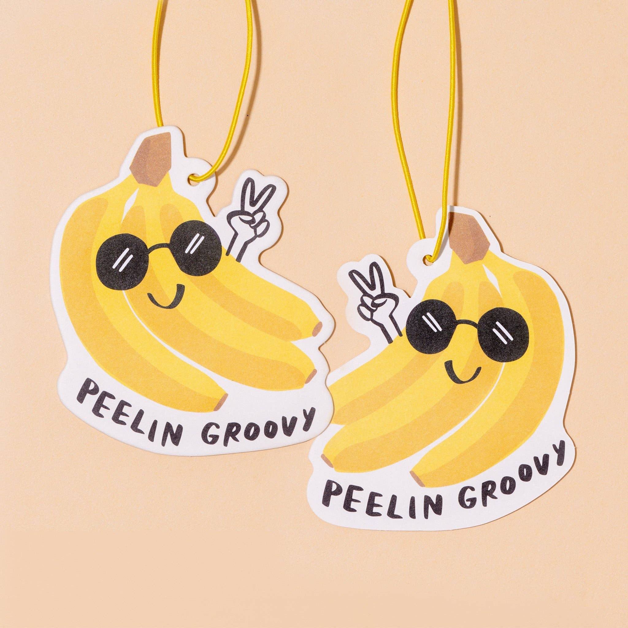 And Here We Are - Peelin' Groovy Banana Air Freshener - Mother's Day Gift