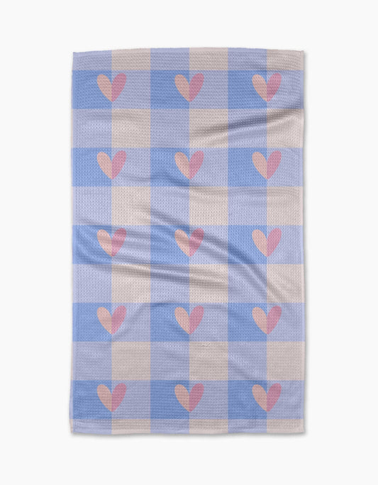 Geometry - Pastel Picnic Hearts Tea Towel