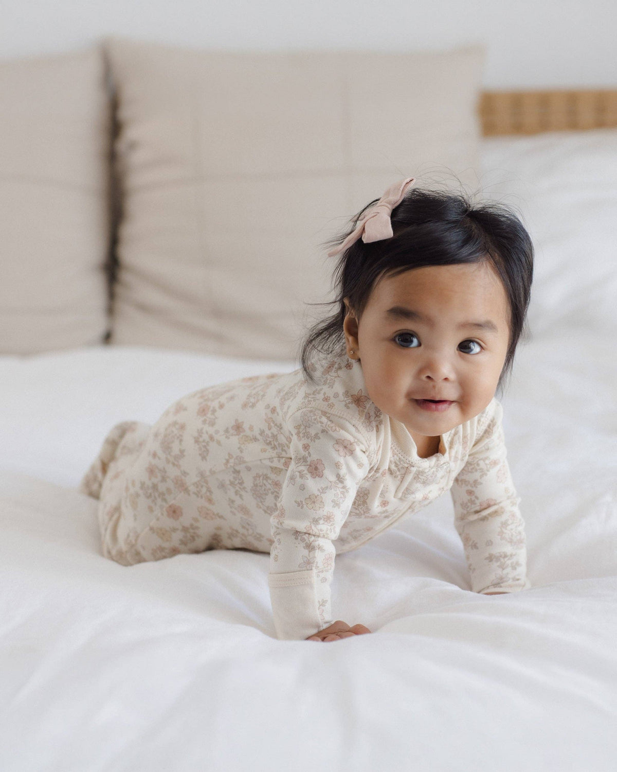 Quincy Mae - Zip Long Sleeve Sleeper Footie Floral Vine