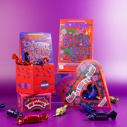 Seattle Chocolate Presents Maeve - NEW! Valentine's - Night Chocolate Bonbon Box - 4oz