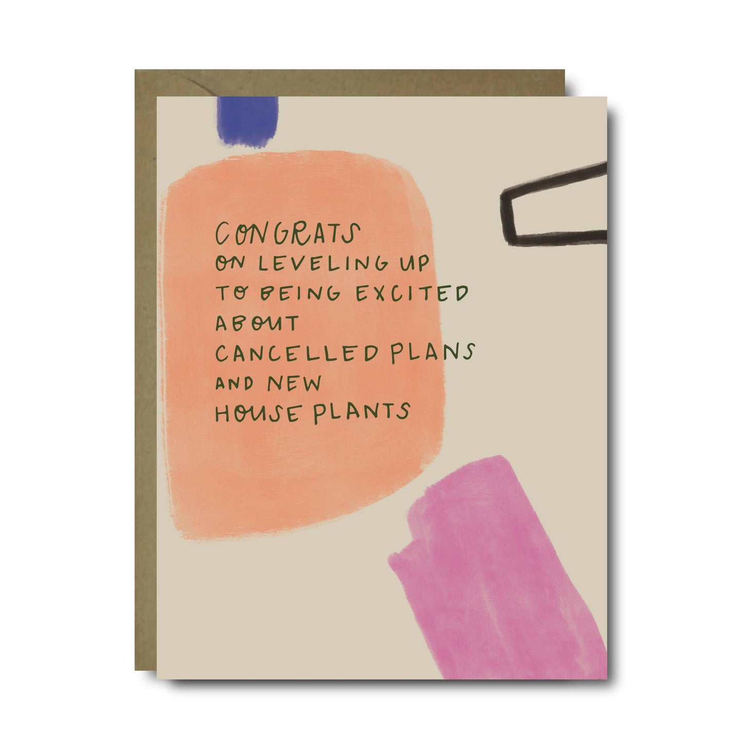 Black Lab Studio - Birthday Cancelled Plans & House Plants Greeting Card