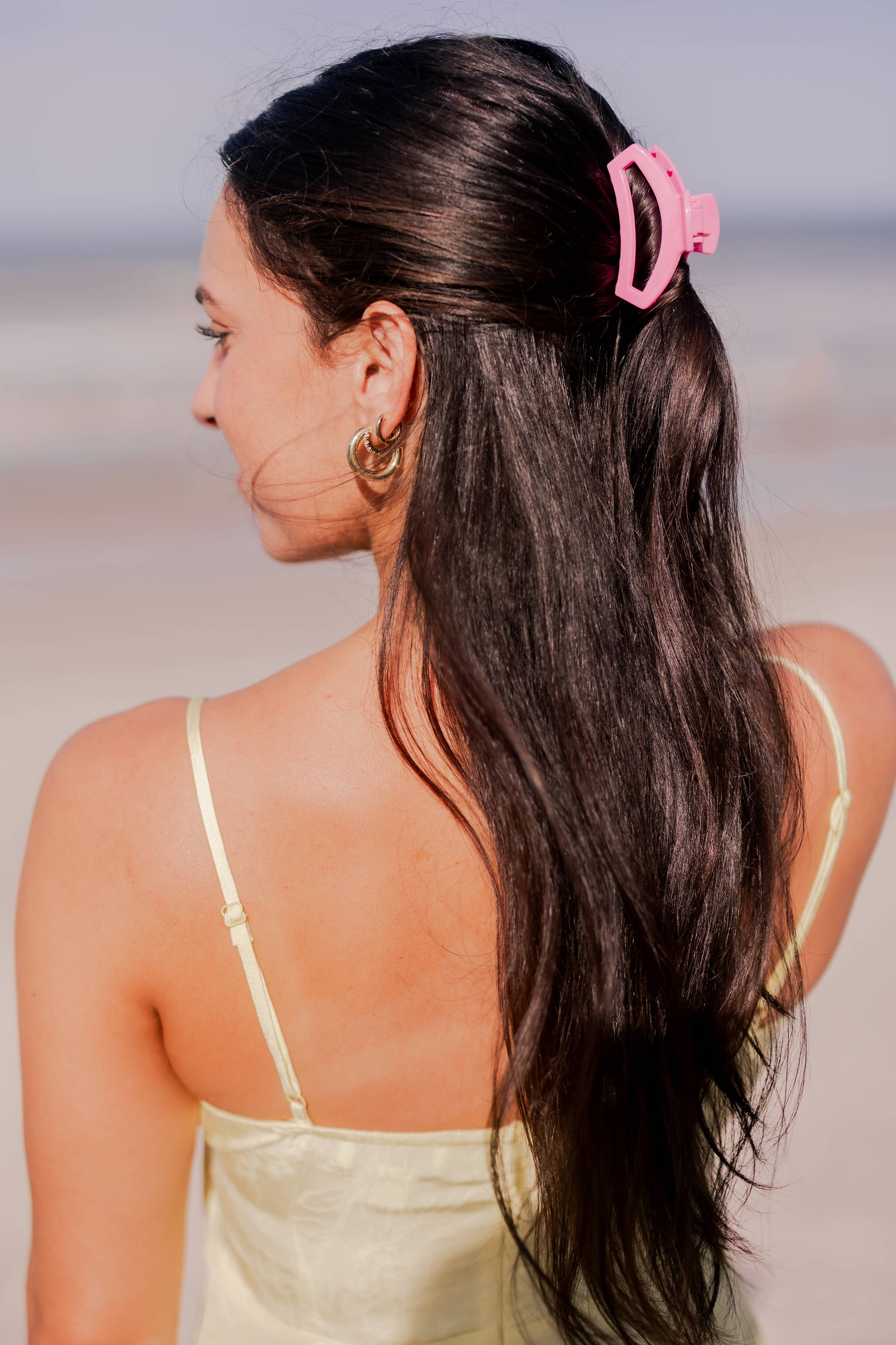 TELETIES - Open Hair Clip | Small | Paradise Pink