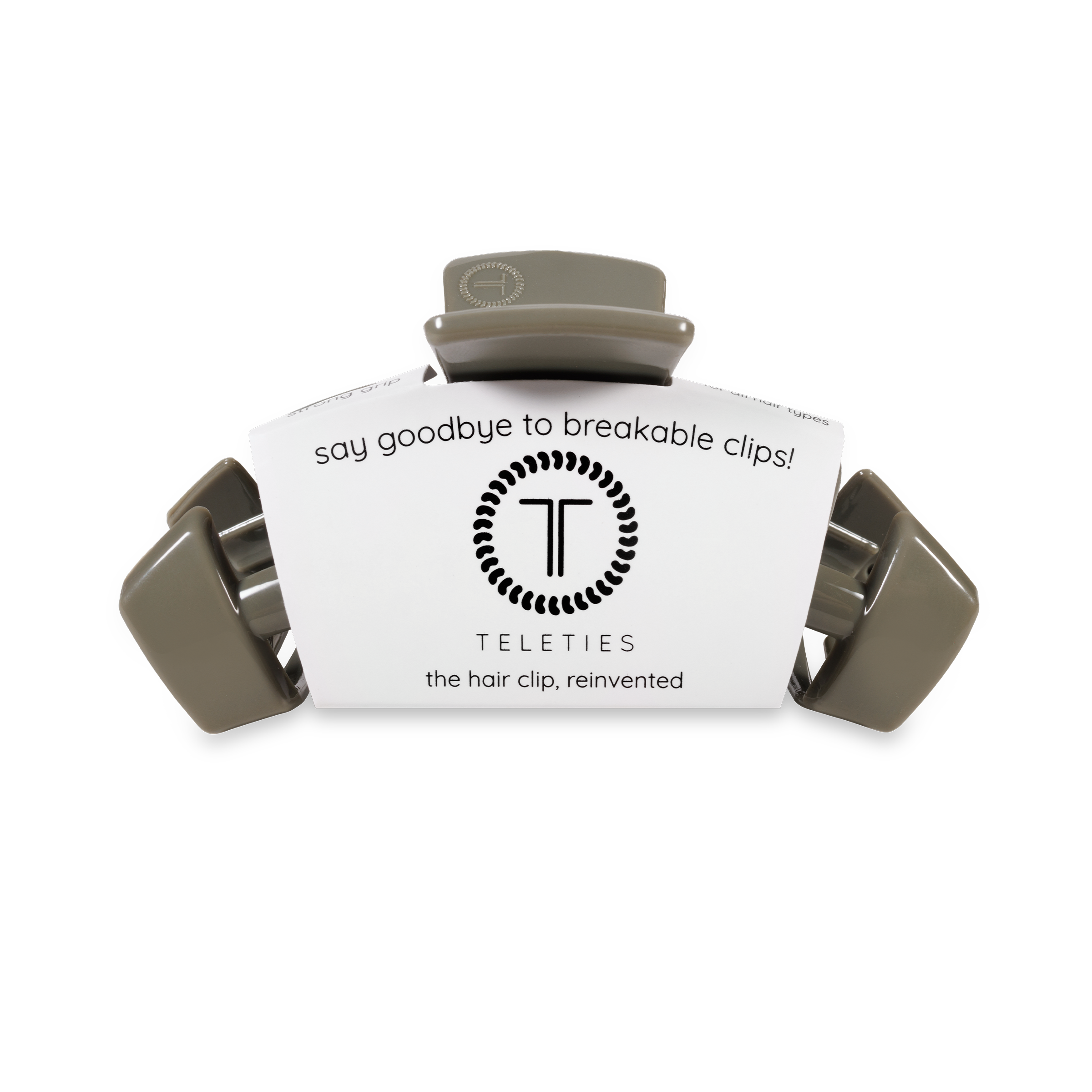 TELETIES - Classic Hair Clip | Medium | Sage It Ain't So