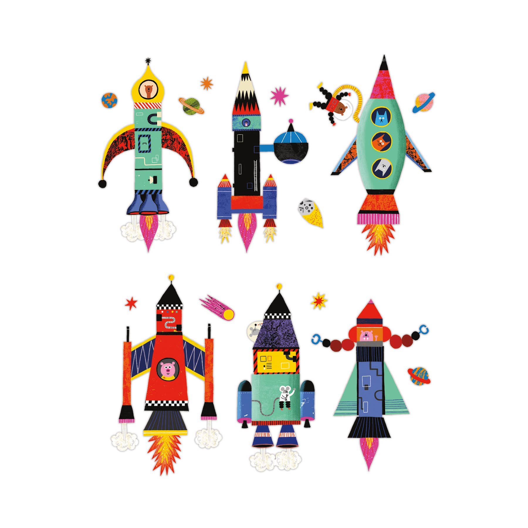 Chronicle Books - Rocket Ships Magnetic Build-it