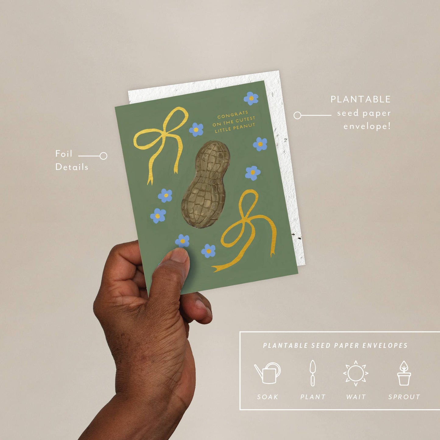 Seedlings - Little Peanut - Baby Card