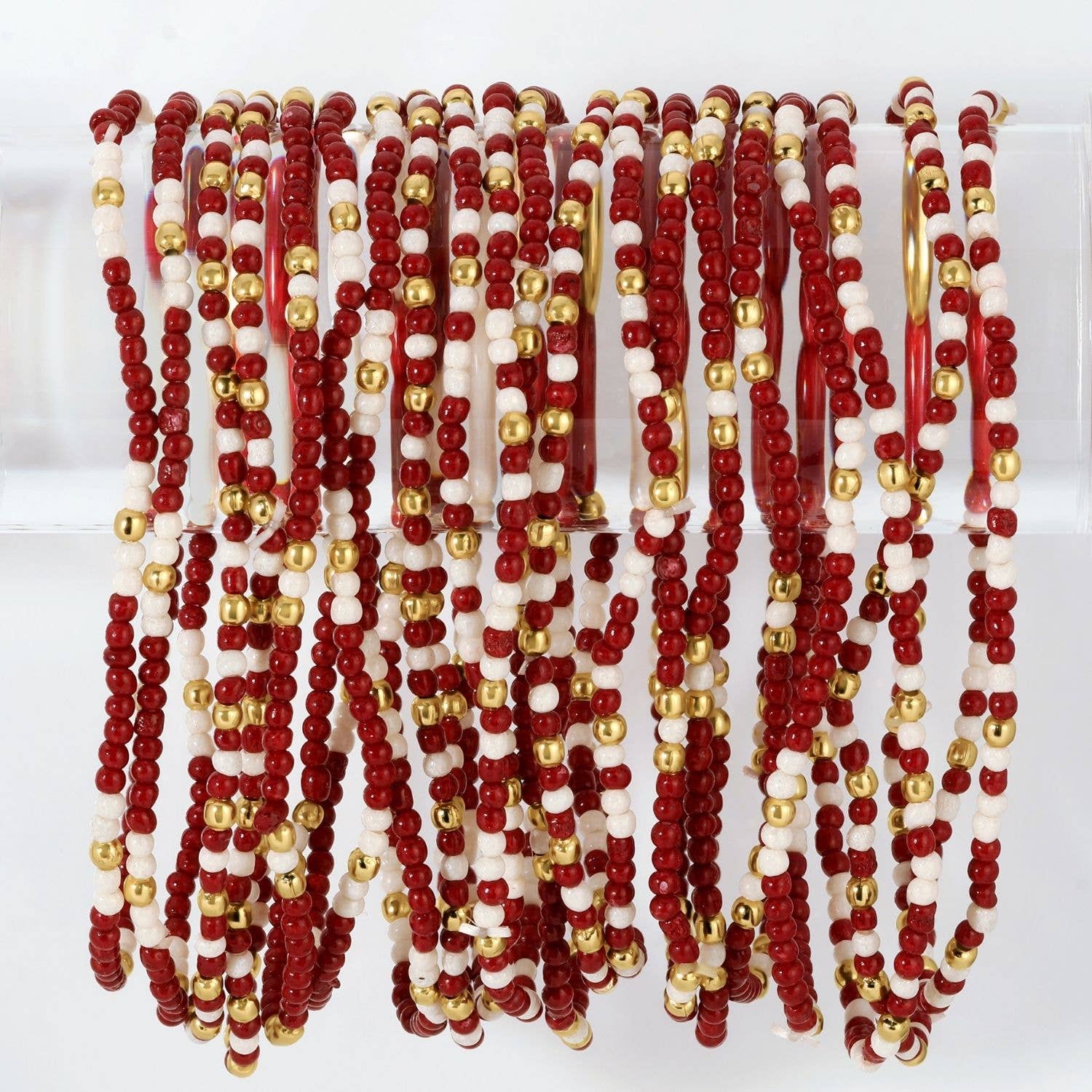 Splendid Iris - Set/4 Stretch Beaded GAME DAY Bracelets