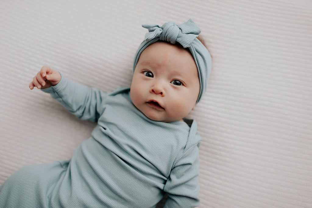 Three Little Tots - Blue Bird Knotted Gown