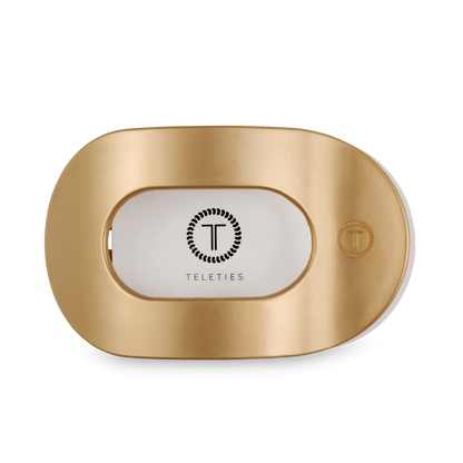 TELETIES - Round Flat Hair Clip | Large | Champagne Toast