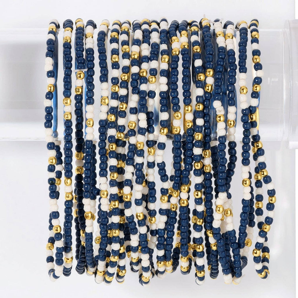 Splendid Iris - Set/4 Stretch Beaded GAME DAY Bracelets